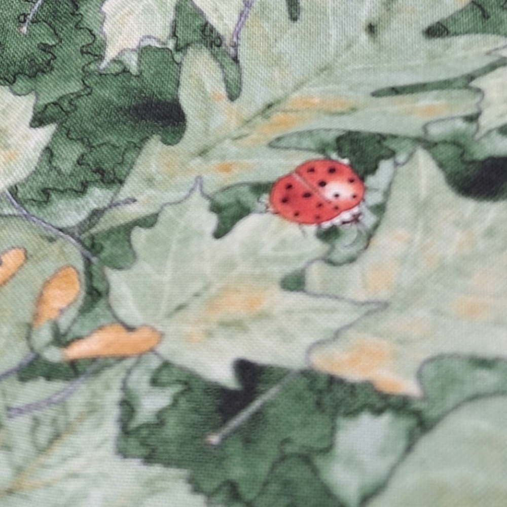 Quilting Treasures Fabric Tidings of Great Joy Leaf‎ Acorn Ladybug Cotton